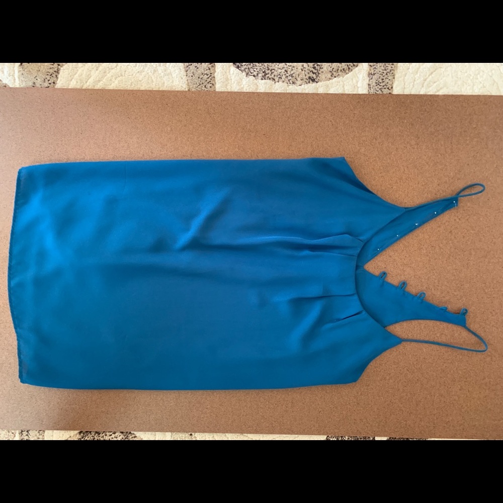 Lucy Love Blue Chiffon Shift Dress